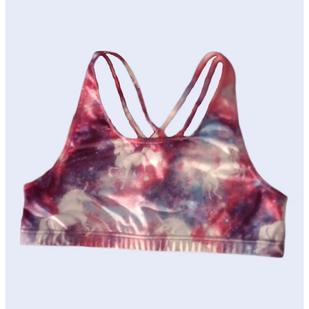 Everlast Sport Racerback Cross Strap Gymnast Dance Unicorn Print sz XL 14/16